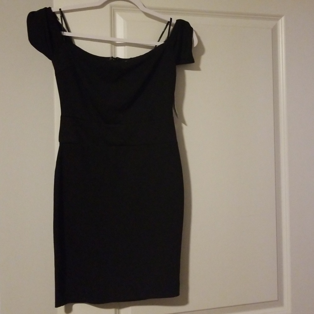 Black off the shoulder dress